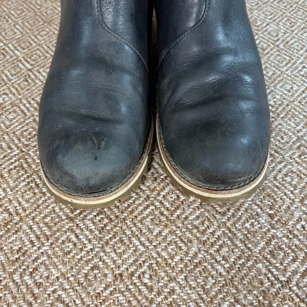 CHACO Womens Black Leather Pull On Ankle Boots Sz 8.5 Comfy Casual Nice Break In - Picture 7 of 7